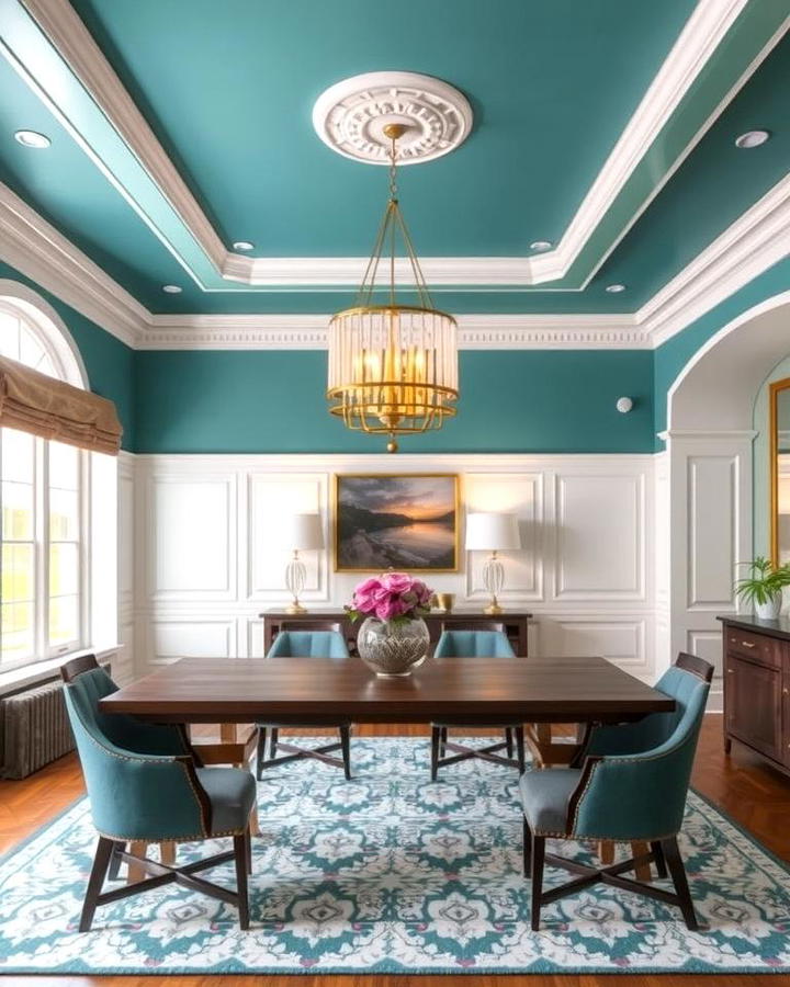 Teal Ceiling for an Unexpected Twist