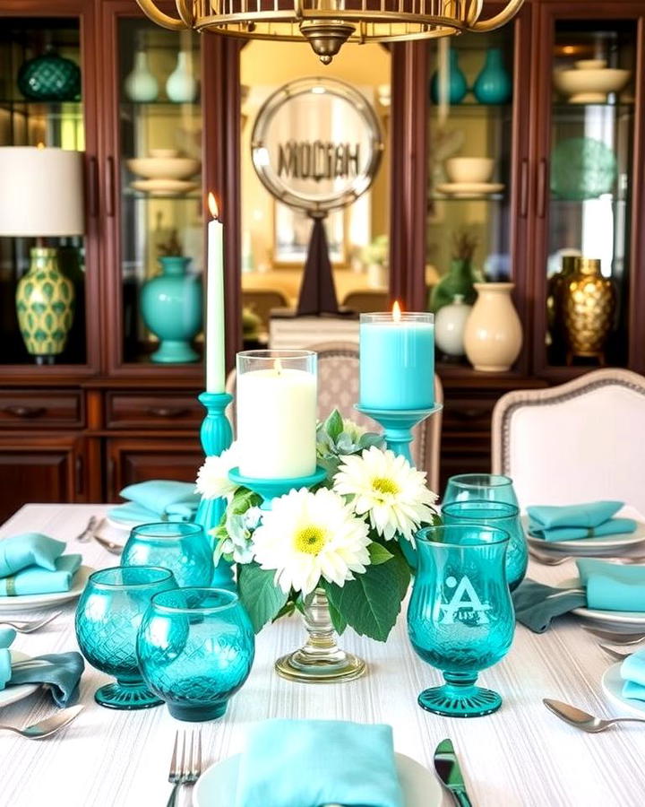 Teal Centerpieces for Seasonal Flair