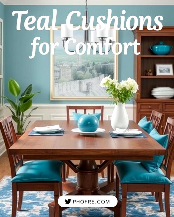 Teal Cushions for Comfort