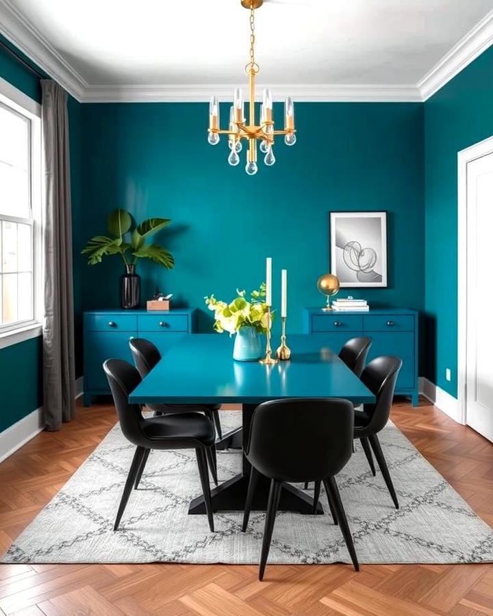 Teal and Black Contrast