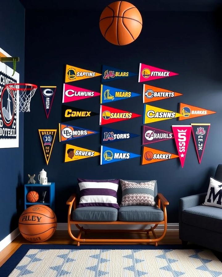 Team Pennant Wall Display