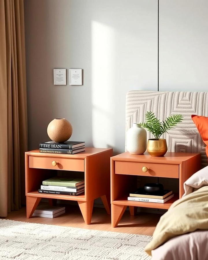 Terracotta Bedside Tables