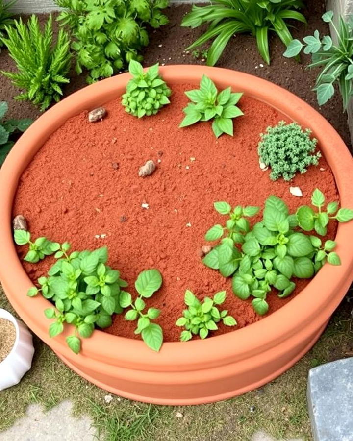 Terracotta Round Garden Bed