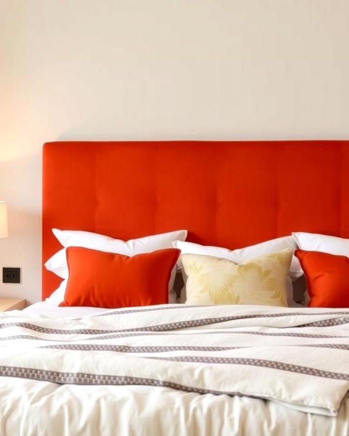 Terracotta Upholstered Headboard