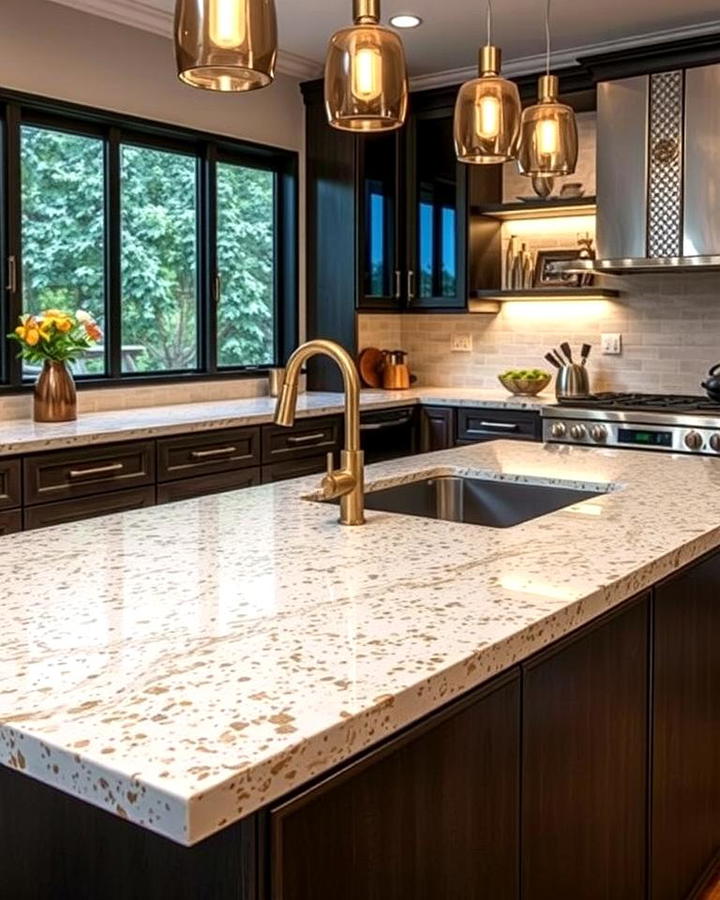 Terrazzo with Metallic Accents for a Luxe Look