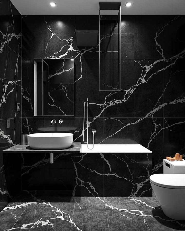 Textured Black Marble Finishes