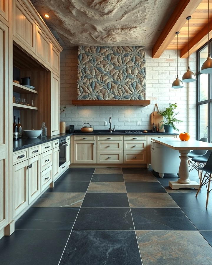 Textured Elegance with Slate Floors