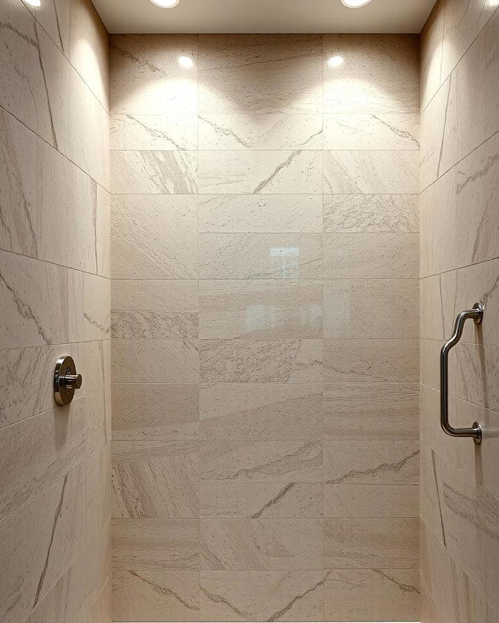 Textured Quartzite Shower Walls