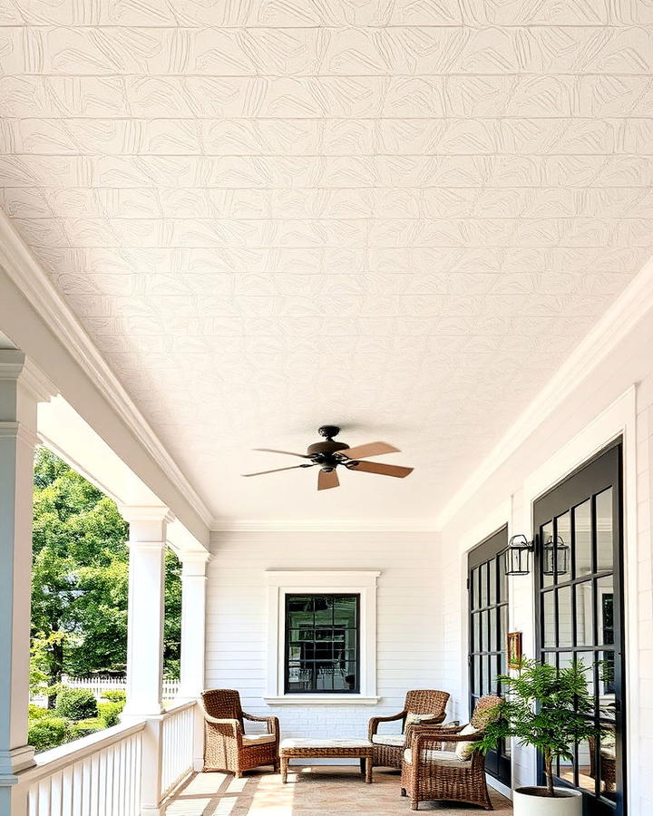 Textured Vinyl Porch Ceiling