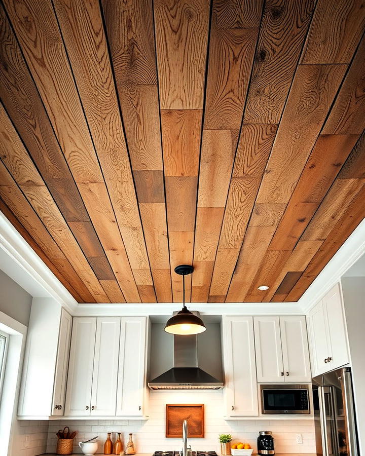 Textured Wood Ceiling to Add Dimension