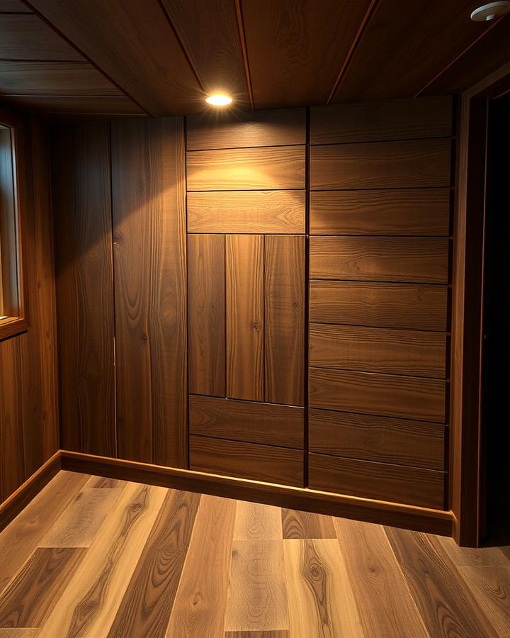 Textured Wood Paneling for Warmth