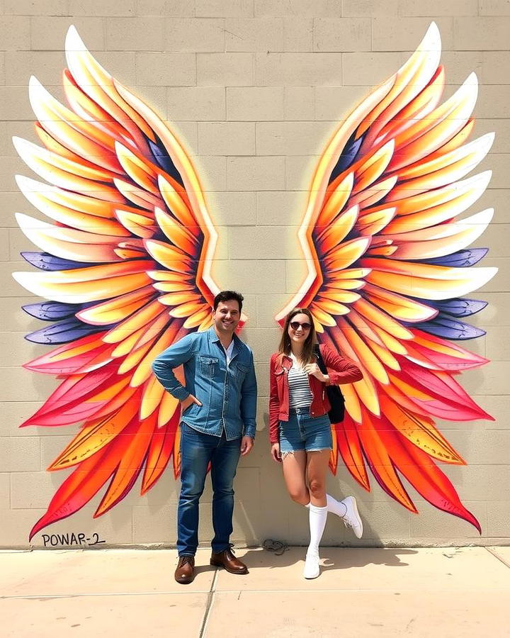 The Angel Wings Mural Fort Worth