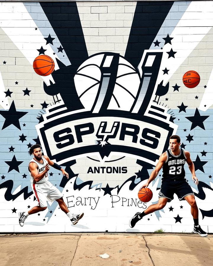 The San Antonio Spurs Mural San Antonio