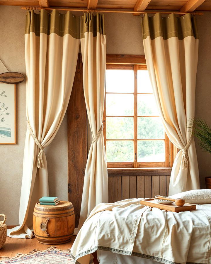 Tie Top Curtains for a Casual Style