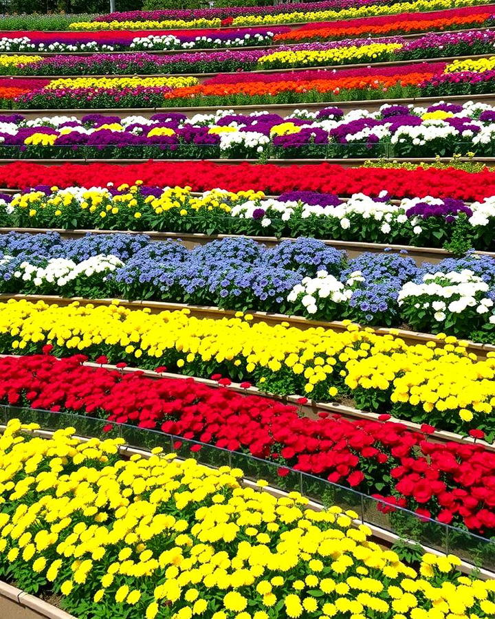 Tiered Flower Beds for Seasonal Color