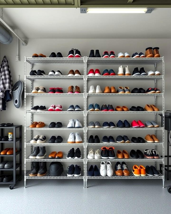 Tiered Shoe Shelves