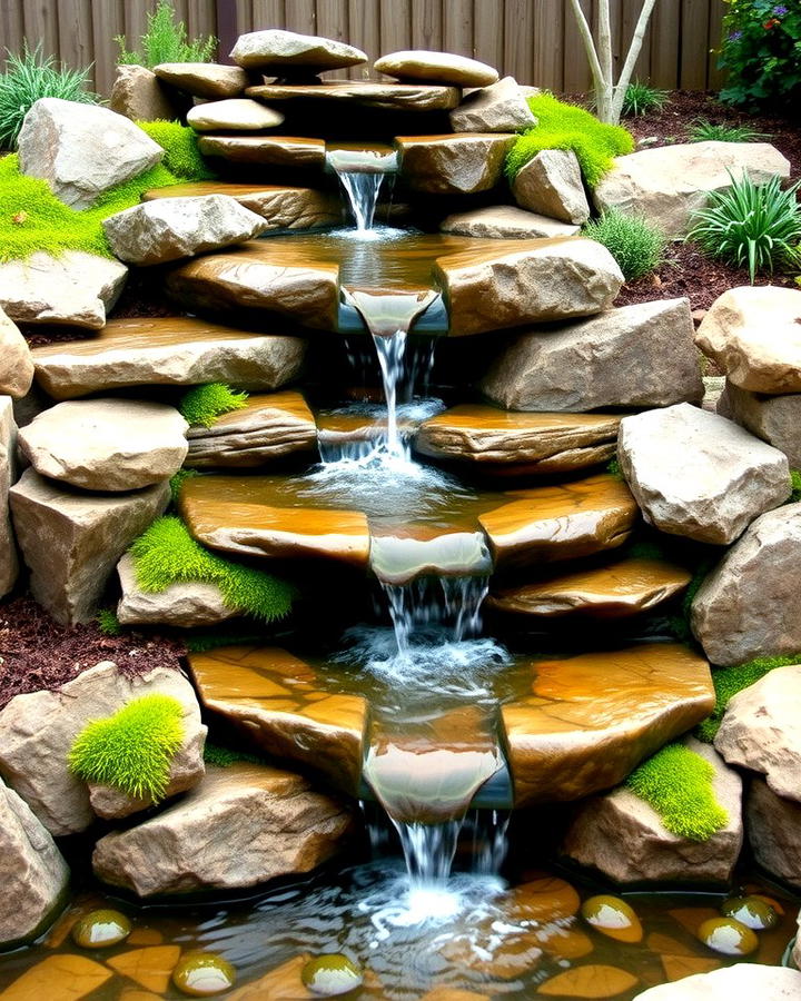 Tiered Stone Waterfall