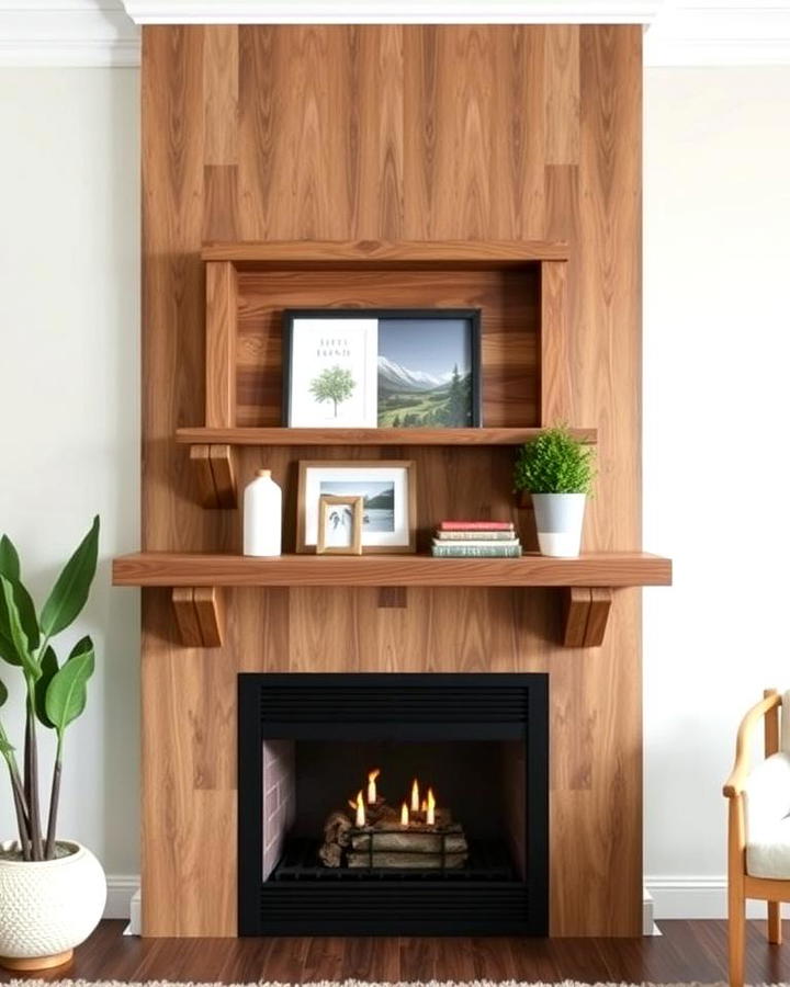 Tiered Wood Mantel