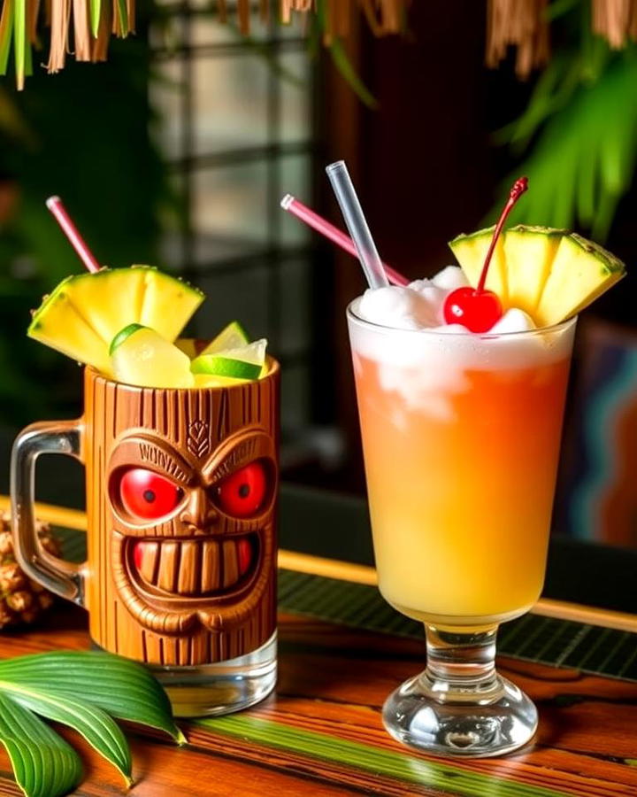 Tiki Themed Signature Cocktails