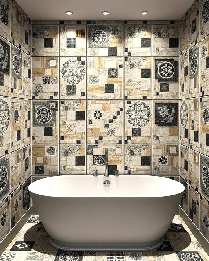 Tile Mosaic Bathtub Surround