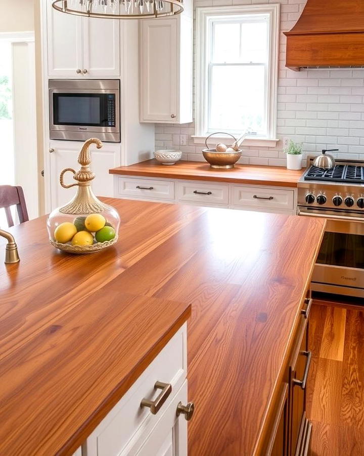 Timeless Beauty with Cherry Wood Countertops