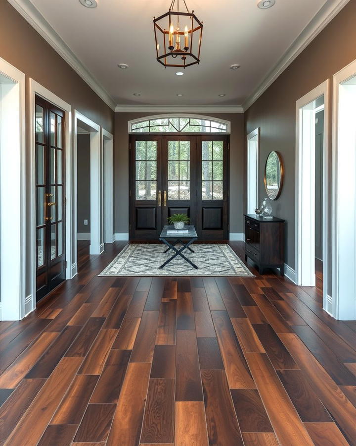 Timeless Dark Walnut Floors in Entryways