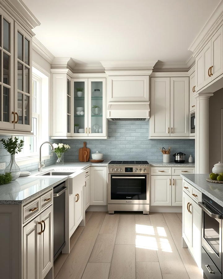 Timeless Grey and White Cabinets