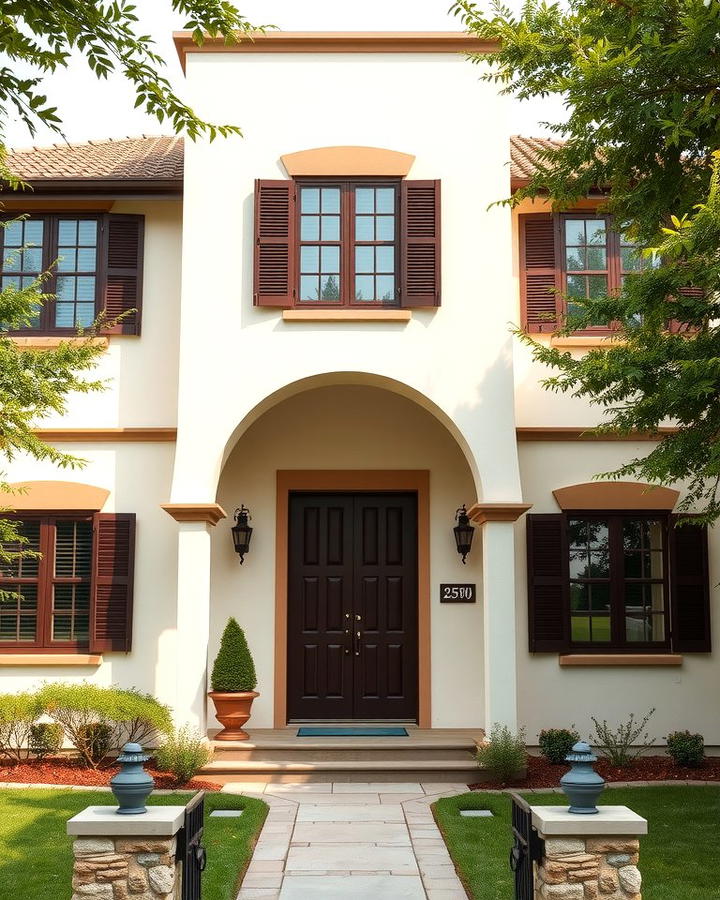 Timeless Two Tone Facade with Cream and Brown