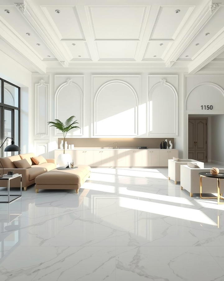 Timeless White Marble Floors