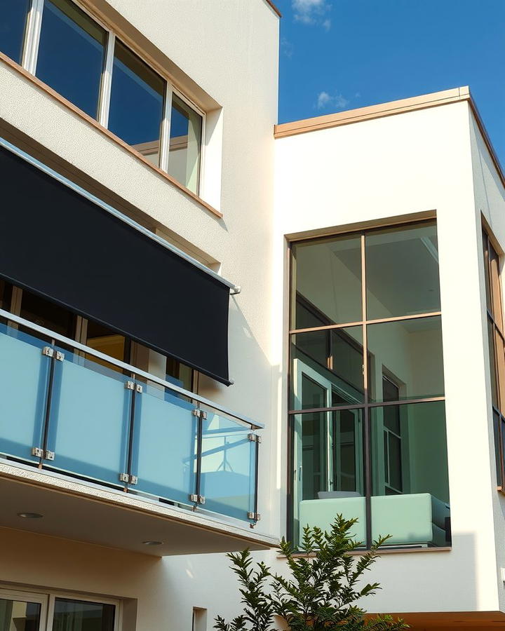 Tinted Glass Balconies to Reduce Glare