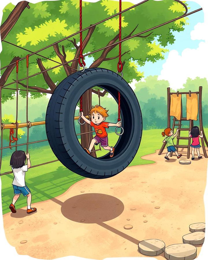 Tire Swing Obstacle Course