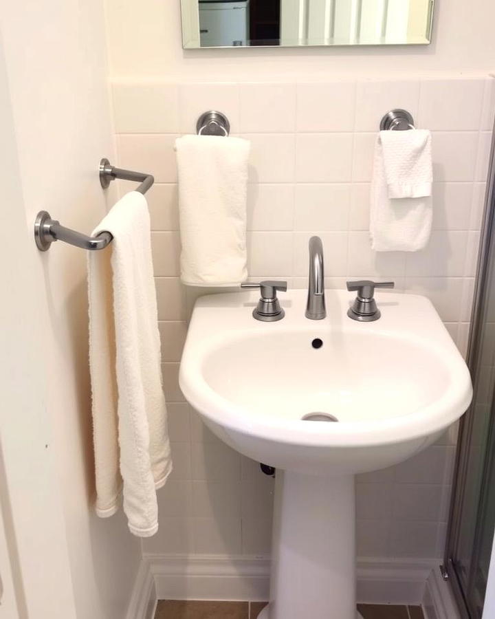 Towel Bars Attached to the Sink