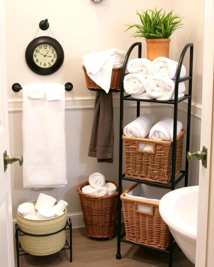 Towel Basket Stand