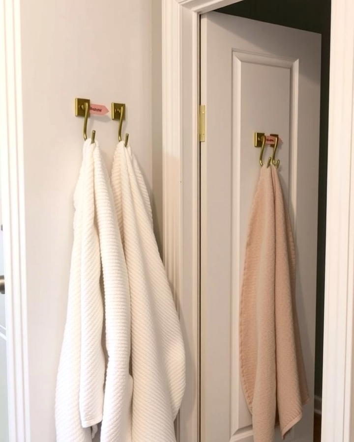 Towel Hooks with Labels