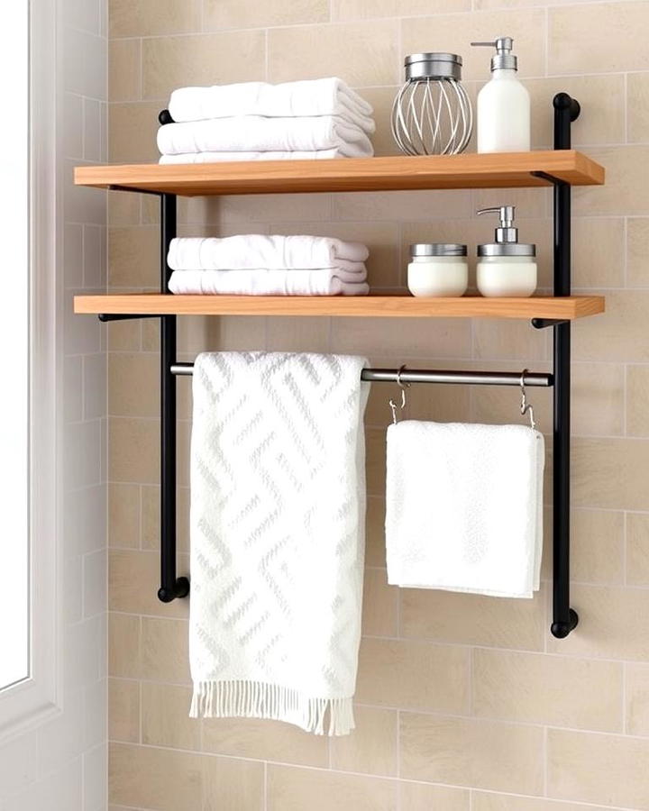 Towel Racks with Shelves