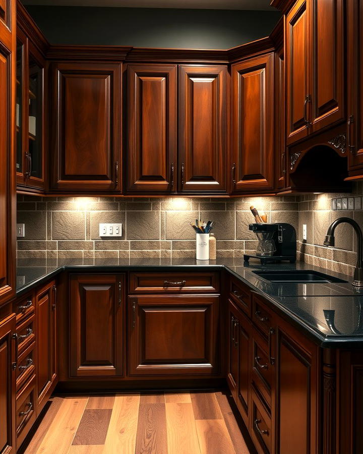 Traditional Elegance with Dark Walnut