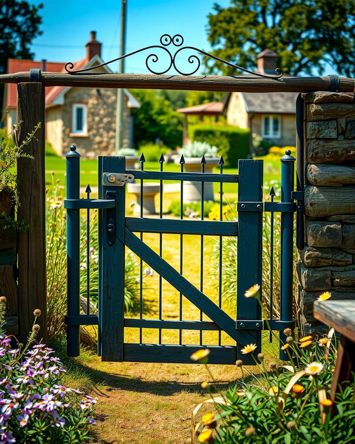 Traditional Farmhouse Metal Gate