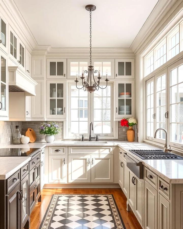 Traditional Sunroom Kitchen