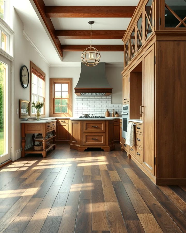 Transitional Style with Dark Wood Floors