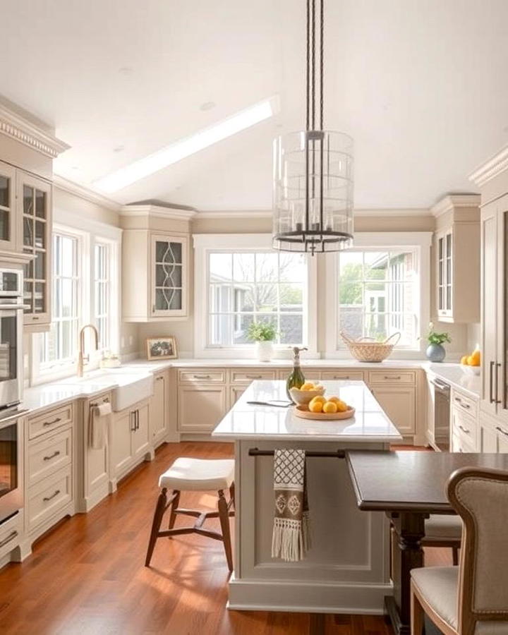 Transitional Sunroom Kitchen