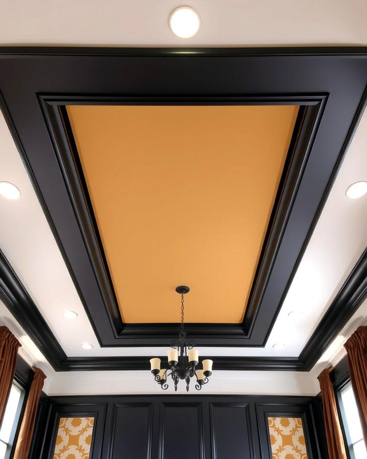 Tray Ceiling with Contrasting Trim