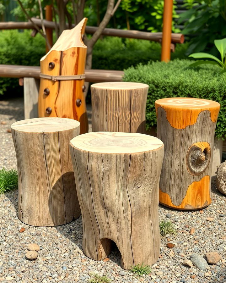 Tree Trunk Stools