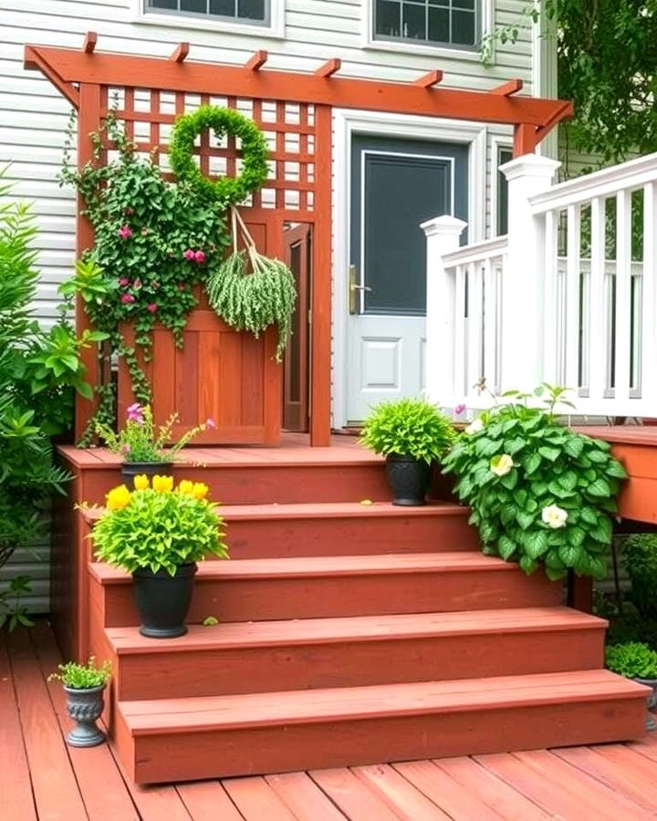 Trellis Integrated Deck Steps for Privacy