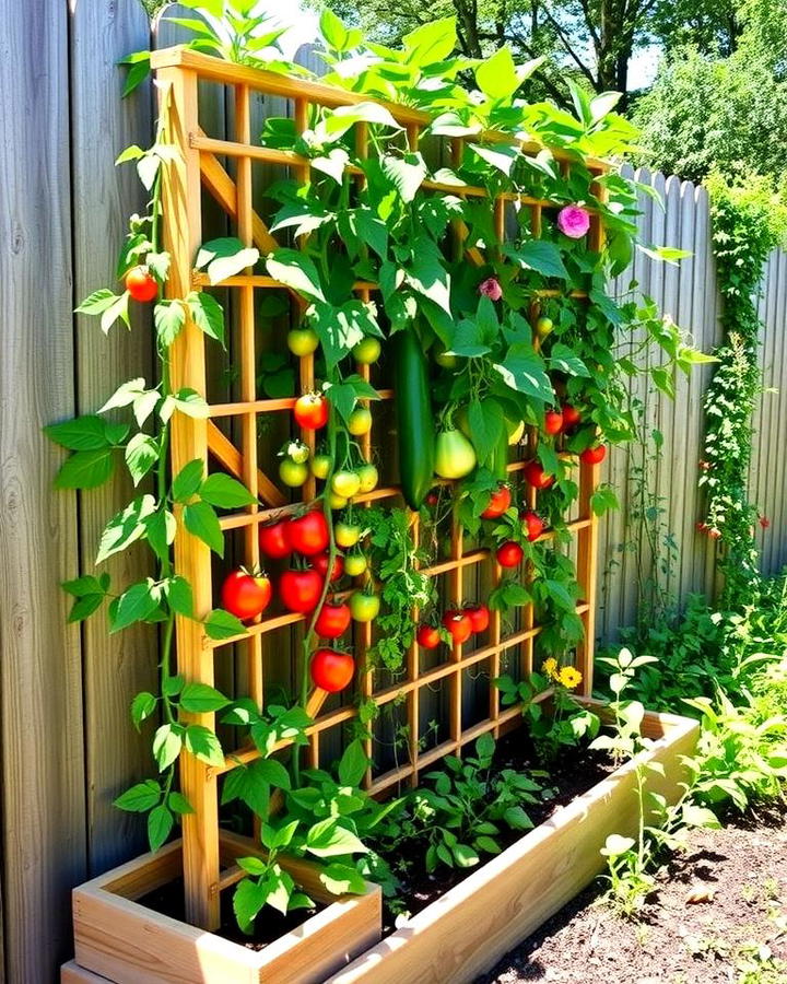 Trellis Integrated Raised Beds