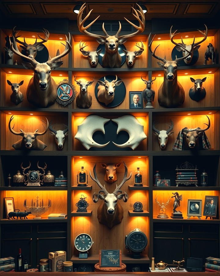 Trophy Display Wall for Showcasing Achievements