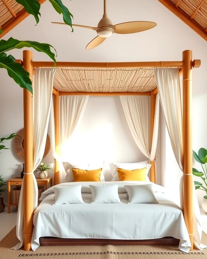 Tropical Inspired Canopy Bed