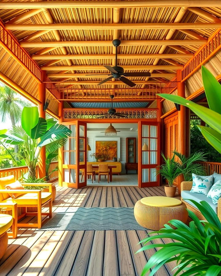 Tropical Inspired Ground Deck