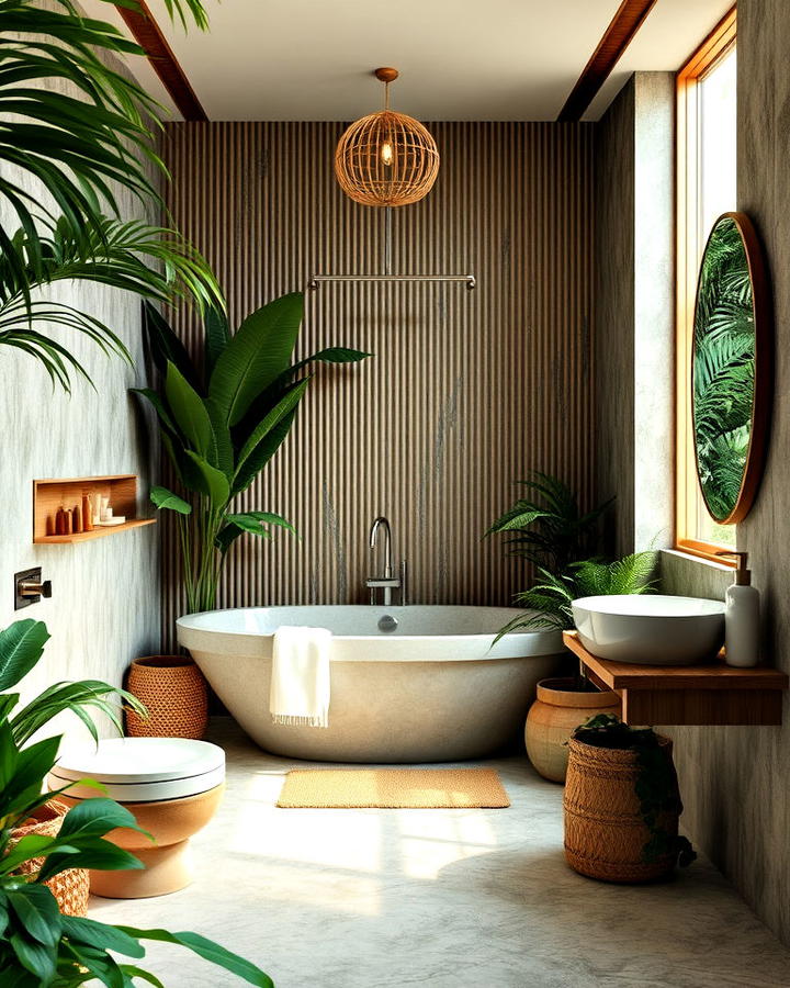 Tropical Oasis Aesthetic bathroom