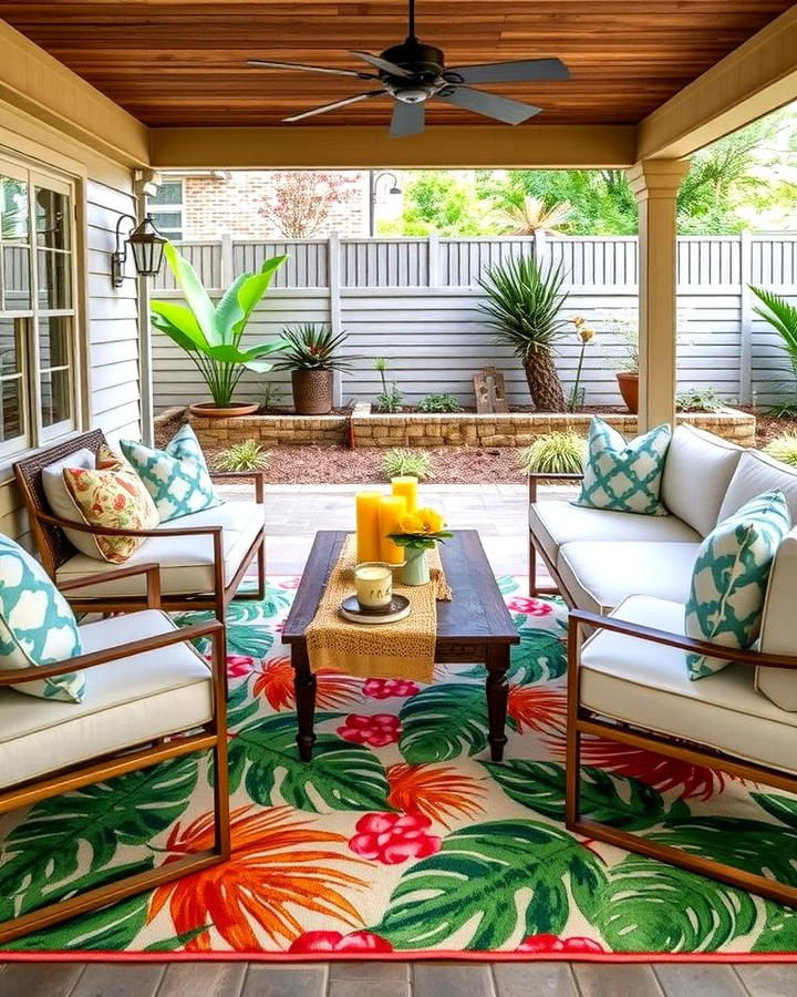 Tropical Outdoor Rugs for Texture