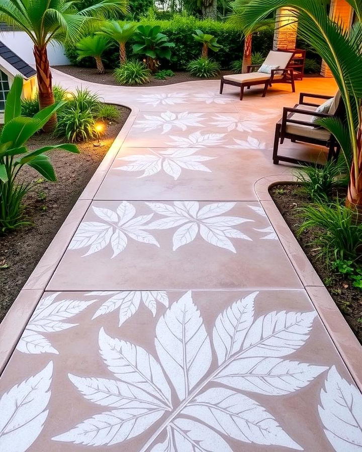 Tropical Palm Leaf Imprints